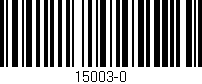 Código de barras (EAN, GTIN, SKU, ISBN): '15003-0'