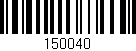 Código de barras (EAN, GTIN, SKU, ISBN): '150040'