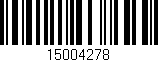 Código de barras (EAN, GTIN, SKU, ISBN): '15004278'