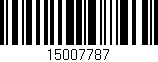 Código de barras (EAN, GTIN, SKU, ISBN): '15007787'