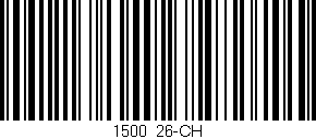 Código de barras (EAN, GTIN, SKU, ISBN): '1500/26-CH'