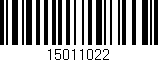 Código de barras (EAN, GTIN, SKU, ISBN): '15011022'