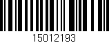 Código de barras (EAN, GTIN, SKU, ISBN): '15012193'