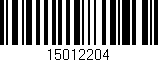 Código de barras (EAN, GTIN, SKU, ISBN): '15012204'