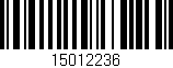 Código de barras (EAN, GTIN, SKU, ISBN): '15012236'