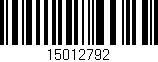 Código de barras (EAN, GTIN, SKU, ISBN): '15012792'