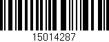 Código de barras (EAN, GTIN, SKU, ISBN): '15014287'