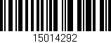 Código de barras (EAN, GTIN, SKU, ISBN): '15014292'