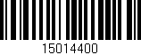 Código de barras (EAN, GTIN, SKU, ISBN): '15014400'