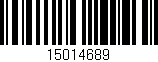 Código de barras (EAN, GTIN, SKU, ISBN): '15014689'