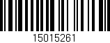 Código de barras (EAN, GTIN, SKU, ISBN): '15015261'