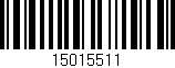 Código de barras (EAN, GTIN, SKU, ISBN): '15015511'