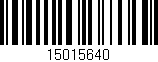 Código de barras (EAN, GTIN, SKU, ISBN): '15015640'