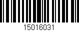 Código de barras (EAN, GTIN, SKU, ISBN): '15016031'