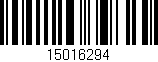 Código de barras (EAN, GTIN, SKU, ISBN): '15016294'