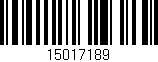Código de barras (EAN, GTIN, SKU, ISBN): '15017189'