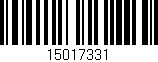 Código de barras (EAN, GTIN, SKU, ISBN): '15017331'