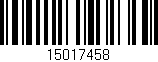Código de barras (EAN, GTIN, SKU, ISBN): '15017458'