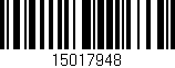 Código de barras (EAN, GTIN, SKU, ISBN): '15017948'