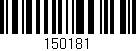 Código de barras (EAN, GTIN, SKU, ISBN): '150181'