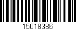 Código de barras (EAN, GTIN, SKU, ISBN): '15018386'