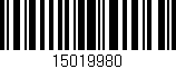 Código de barras (EAN, GTIN, SKU, ISBN): '15019980'