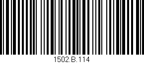 Código de barras (EAN, GTIN, SKU, ISBN): '1502.B.114'