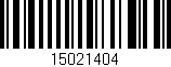 Código de barras (EAN, GTIN, SKU, ISBN): '15021404'