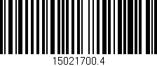 Código de barras (EAN, GTIN, SKU, ISBN): '15021700.4'