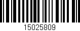 Código de barras (EAN, GTIN, SKU, ISBN): '15025809'