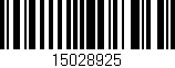 Código de barras (EAN, GTIN, SKU, ISBN): '15028925'