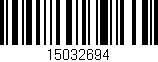 Código de barras (EAN, GTIN, SKU, ISBN): '15032694'
