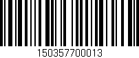 Código de barras (EAN, GTIN, SKU, ISBN): '150357700013'