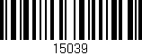 Código de barras (EAN, GTIN, SKU, ISBN): '15039'
