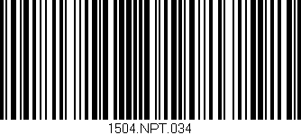 Código de barras (EAN, GTIN, SKU, ISBN): '1504.NPT.034'