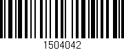Código de barras (EAN, GTIN, SKU, ISBN): '1504042'