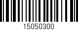 Código de barras (EAN, GTIN, SKU, ISBN): '15050300'
