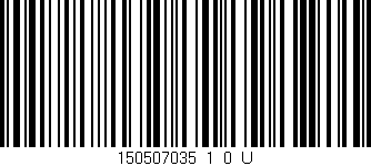 Código de barras (EAN, GTIN, SKU, ISBN): '150507035_1_0_U'