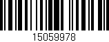 Código de barras (EAN, GTIN, SKU, ISBN): '15059978'