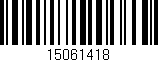 Código de barras (EAN, GTIN, SKU, ISBN): '15061418'