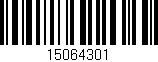 Código de barras (EAN, GTIN, SKU, ISBN): '15064301'