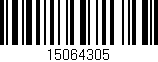 Código de barras (EAN, GTIN, SKU, ISBN): '15064305'