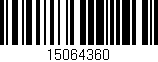 Código de barras (EAN, GTIN, SKU, ISBN): '15064360'