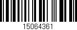 Código de barras (EAN, GTIN, SKU, ISBN): '15064361'