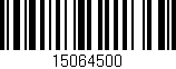 Código de barras (EAN, GTIN, SKU, ISBN): '15064500'