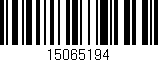 Código de barras (EAN, GTIN, SKU, ISBN): '15065194'