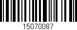 Código de barras (EAN, GTIN, SKU, ISBN): '15070087'