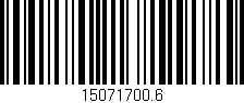 Código de barras (EAN, GTIN, SKU, ISBN): '15071700.6'