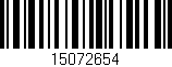Código de barras (EAN, GTIN, SKU, ISBN): '15072654'