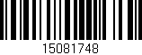 Código de barras (EAN, GTIN, SKU, ISBN): '15081748'